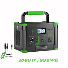 EBL Solar Generator 999Wh | 1000W Portable Power Station, (Peak 2000W) PD 60W picture