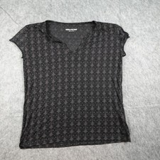 Zadig Voltaire Top Women Black Charcoal All Over Skull Rock Rhinestone Raba Burn picture