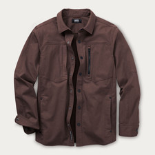 DULUTH Men's AKHG Stone Run Standard Fit Overshirt Roasted Smoked Hickory picture