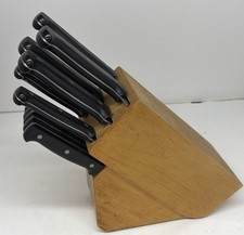 J.A. Henckels International Eversharp 11 Pc Knife Block Set Black Handles picture
