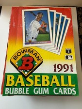 1991 Bowman Baseball Wax Box - 36 Sealed Packs picture