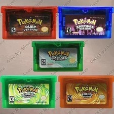 Pokemon Emerald, Ruby, Sapphire, Leaf, Fire GBA Cartridges (Pre-Owned, Tested) picture