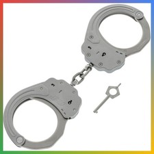 Chain Handcuffs Professional Grade Stainless Steel Law Enforcement Duty picture
