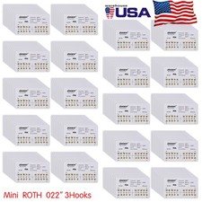 Dental Orthodontics Brackets Brace Mini Roth.022 Hooks 3 Metal 20pcs/pack picture