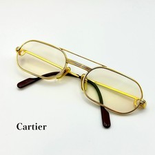 Please Offer Vintage Cartier Paris Gold Double Bridge Eyeglasses 130 France picture