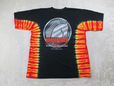 NEW VINTAGE Harley Davidson Shirt Mens Extra Large Black Flames Horse Power 2003 picture