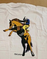 NOS Vtg Marlboro Shirt Mens Large 90s Cowboy Rodeo Wild West Collection Pocket picture