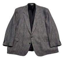 vtg Alexander Lloyd 58R Gray Fleck Silk Wool Blazer Jacket Sport Suit Coat USA picture