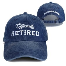 Officially Retired Hat for Men Women Ritirement Gift, Embroidered Not My Prob... picture