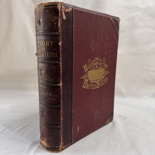 Popular History of the U.S. 1881 Ridpath Illustrated Leather HC Maps Charts Port picture