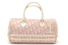 Christian Dior Hand Bag Mini Boston Trotter Flower Pink PVC picture