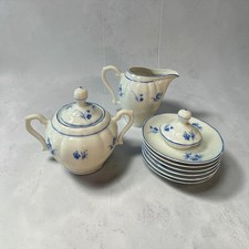VTG Villeroy & Boch Vieux Luxembourg Creamer Sugar Bowl & Coimbra Saucer Lot 8pc picture