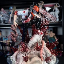 Chainsaw Man Denji Figure PVC Statue Chainsawman Anime Model Toy picture