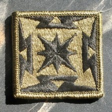 Vintage '92 US Army Broadcasting Service Shoulder Sleeve Insignia Patch Subdued picture