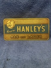 VINTAGE 1940’S HANLEY‘S BEER SIGN ALE AND LAGER PROVIDENCE, R.I 13.5” X 6.5” picture