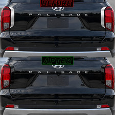 CHROME DELETE BLACKOUT VYNIL OVERLAY FOR 2020-2023 HYUNDAI PALISADE TRUNK TRIM picture