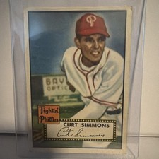 1952 Topps Gray Back #203 Curt Simmons. VG picture
