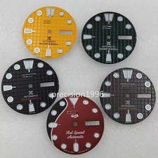 New 28.5mm Green Luminous Waffle Watch Dial Plate for NH35 NH36 Movement picture