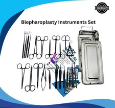 Black Blepharoplasty Instruments Set with Box | Plastic & Eye Surgery Kit picture