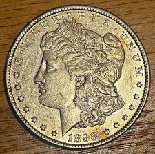 1898 P Morgan Silver Dollar $1 Philadelphia Business Strike Silver 0.9 Fine picture