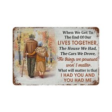 VIOFLOW Vintage Metal Tin Sign When We Get to The 8x12 inches, Signs-4 picture