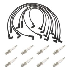 ACDelco Platinum Spark Plugs + Ignition Wires Kit 8 Plugs 10 9608N picture