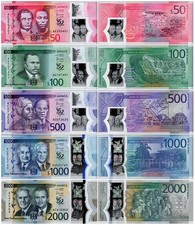 Jamaica 50-2000 Dollars, 5 Pieces Set, 2022, P-96-100, UNC, Commemorative picture