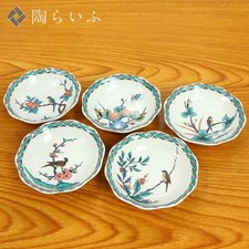 Kutani ware 3.3 plates set Old Kutani style / Miyama kiln Japanese tableware picture