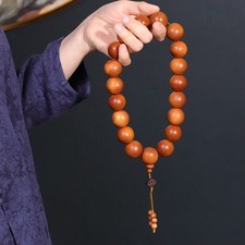 Taihang Cliff Cypress Burl Beads Bracelet Prayer Beads 20mm 19 Bead Strand picture