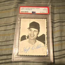 Topps 1969 Deckle Edge Hoyt Wilhelm #11 New York Yankees PSA Auto Card picture