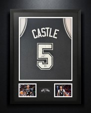 Stephon Castle Signed San Antonio Spurs Jersey Framed Beckett COA Auto Display picture