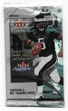 2001 Fleer GENUINE Football Sealed Retail Pack 3 Cards NFL Drew Brees RC picture