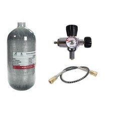 TUXING 2.5L Carbon Fibre PCP Air Tank 4500psi–M18 Valve, 6000psi Gauge,3 Options picture
