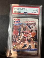 1993-94 Upper Deck - NBA Playoffs Highlights Michael Jordan #180 PSA 8 picture