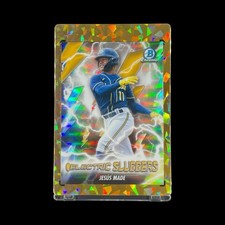 JESUS MADE ROOKIE LIGHTNING REFRACTOR 2026 Bowman Chrome Electric Sluggers Card picture