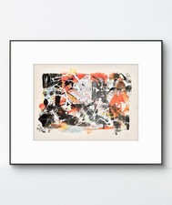 Original Abstract Expressionism 9x12 Paper Ink Handmade Signed Fine Art 15 picture
