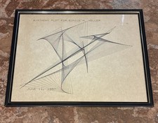 Vintage Birthday Plot HP Mid Century Modern MCM Retro Geometric Mathematical Art picture