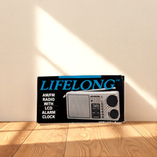 Vintage Lifelong AM/FM Radio LCD Alarm Clock Portable New In Box NOS picture