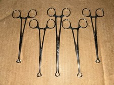 (5) Vintage Weck Surgerical Allis Tissue Forceps 500-400, 500-402 Assorted Lot picture