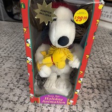 Vintage Peanuts: Santa’s Best Holiday Animation Snoopy Scarf & Woodstock w/Box picture
