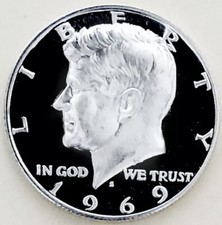 ⭐️1969⭐️SILVER PROOF⭐️KENNEDY⭐️KING OF ALL KINGS⭐️HUGE DCAM GEM⭐️SILVER⭐️WOW⭐️ picture