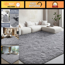 Ultra Soft 4x6 Fluffy Shag Area Rug - Machine Washable Non-Slip Carpet for Bedro picture