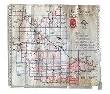 Rare USAF 91st TCC Minuteman Ballistic Launch Site Map Minot N. Dakota 21