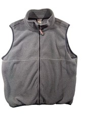 L.L. Bean Sweater Fleece Vest Medium  Men’s Gray Full ZipRegular picture