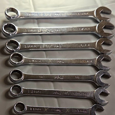 Mac Tools Metric Combination Wrench Set 11,12,14-18mm 7pc Non-Ratcheting Chrome picture