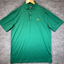 Masters Tech Golf Polo Shirt Mens Medium Green Short Sleeve Performance Stretch picture