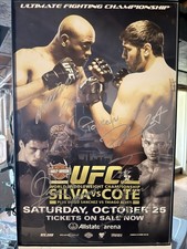 UFC 90 Signed Original Poster Anderson Silva vs Patrick Cote Diego Sanchez picture