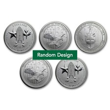 1/2 oz Silver Coin - Random Design - Lot of 5 picture