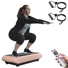 Natini Vibration Plate Exercise Machine with Pilates Bar, Pink picture