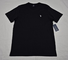US POLO ASSN Mens Crewneck  Casual Classic Short Sleeve Tee 100 % Cotton Black picture